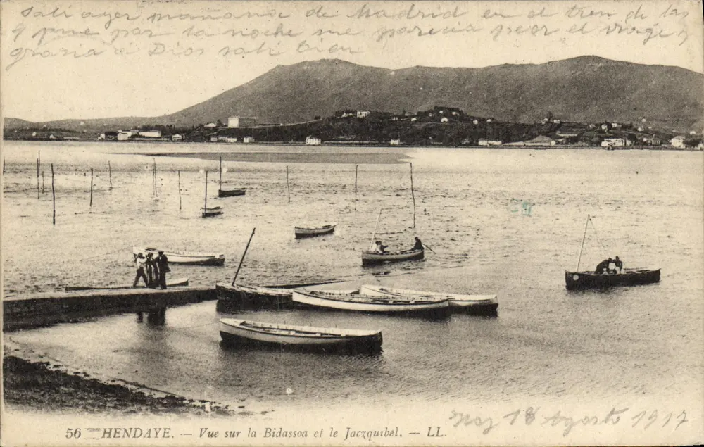 Hendaye — Blick auf die Bidassoa und Jaczquibel — LL. n° 56 - Vorderseite