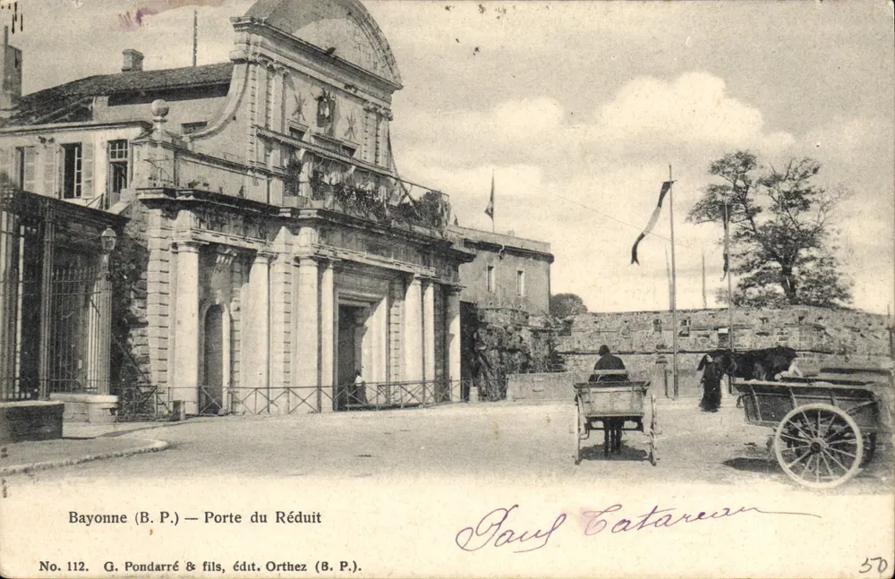 Bayonne (B.P.) — Porta do Réduit — G. Pondarré & fils, edição Orthez (B.P.) - Frente
