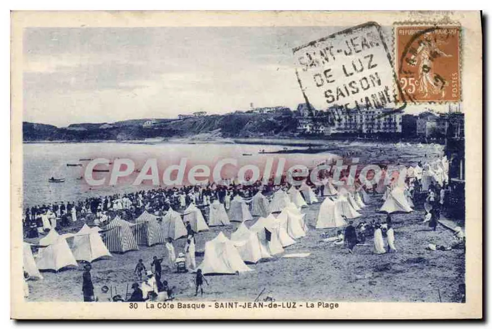 A Costa Basca - SAINT-JEAN-de-LUZ - A Praia — editor Bégo-type Gastréac (Gironde), n° 30 - Frente