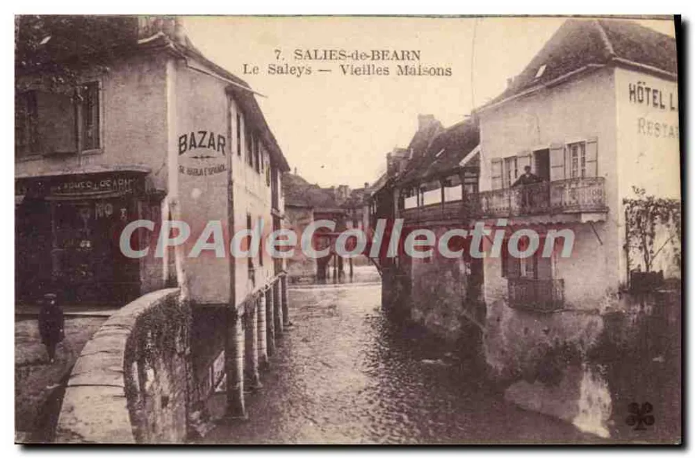 Salies-de-Béarn — Alte Häuser — Imprimé Illustré - Vorderseite