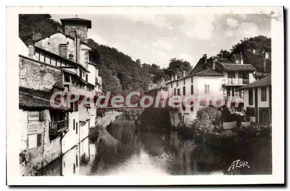 St-Jean-Pied-de-Port — Ufer der Nive — Éditions d'Art Marcel Carrière - Vorderseite