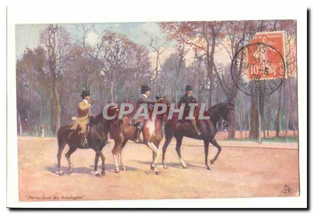 Paris. Bois de Boulogne — Reiter — Verlag nicht sichtbar - Vorderseite