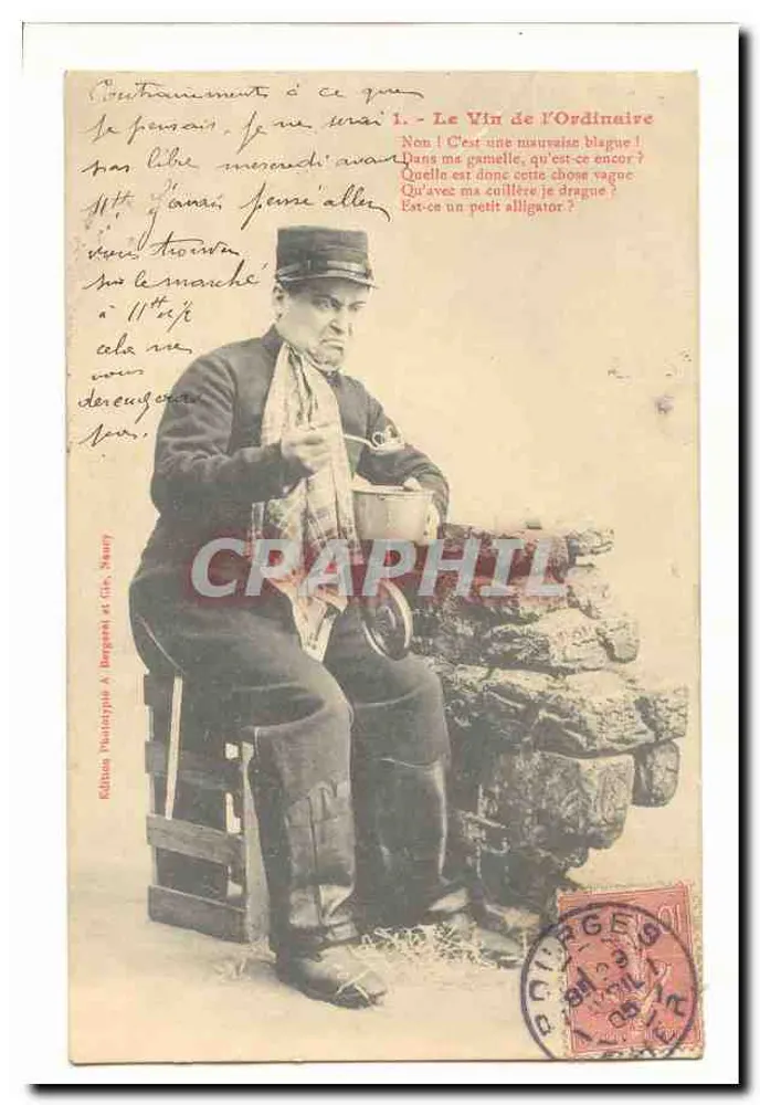 Soldat in Uniform — Der gewöhnliche Wein — Edition A. Bergeron & Cie, Nancy - Vorderseite