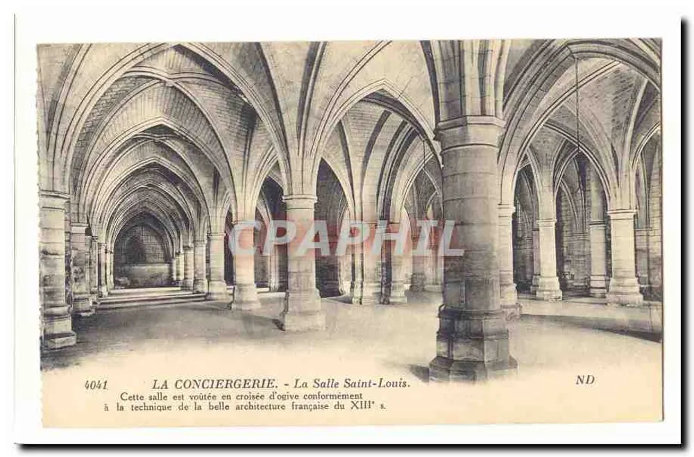 La Conciergerie - La Salle Saint-Louis — spitze Bogengewölbe des 13. Jahrhunderts - Vorderseite