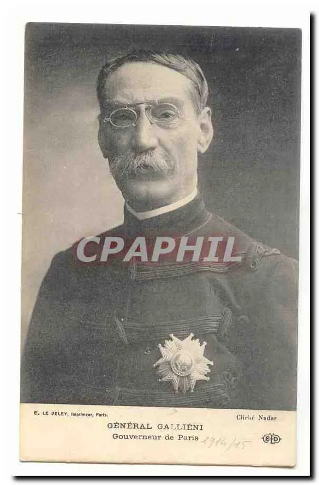 General Galliéni — Gouverneur von Paris — E. Le Deley, Drucker, Paris - Vorderseite