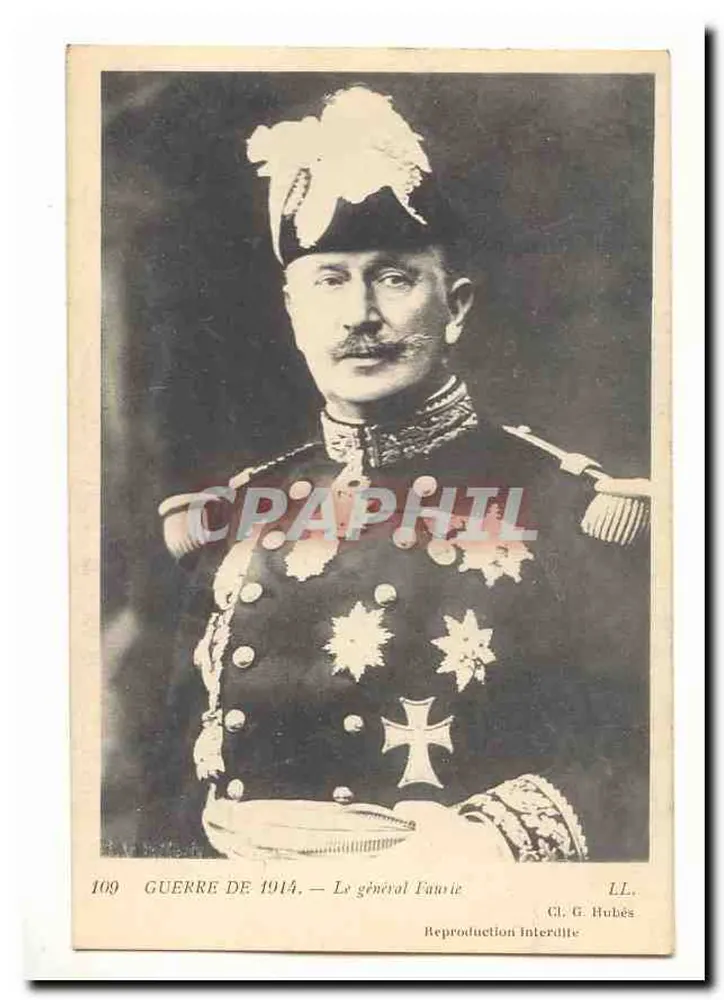 General Fauvrie — Krieg 1914 — Cl. G. Hubés, n° 109 - Vorderseite