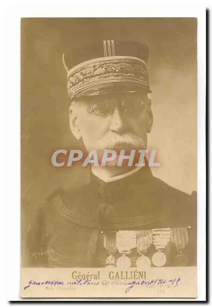 Geral Galliéni — Governador militar de Paris — Mandel, Paris - Frente
