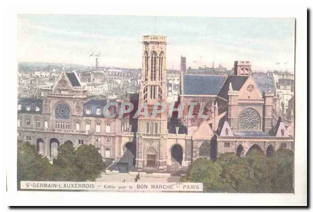 Saint-Germain-l'Auxerrois — Veröffentlicht von Le Bon Marché — Paris - Vorderseite