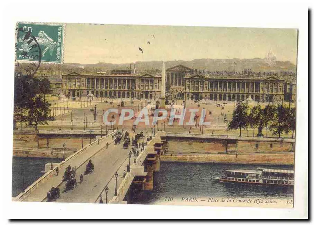 Paris — Place de la Concorde und die Seine — L.L. — n° 710 - Vorderseite