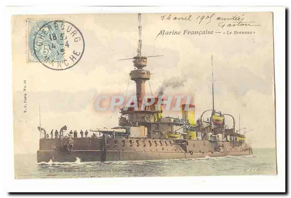 Le Brennus — Marine Française — Édition Maison Bati, Noussevilles, Cherbourg - Vorderseite