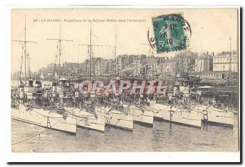 Le Havre — Torpedoboot der Mobile Defense im Hafenbereich - Vorderseite