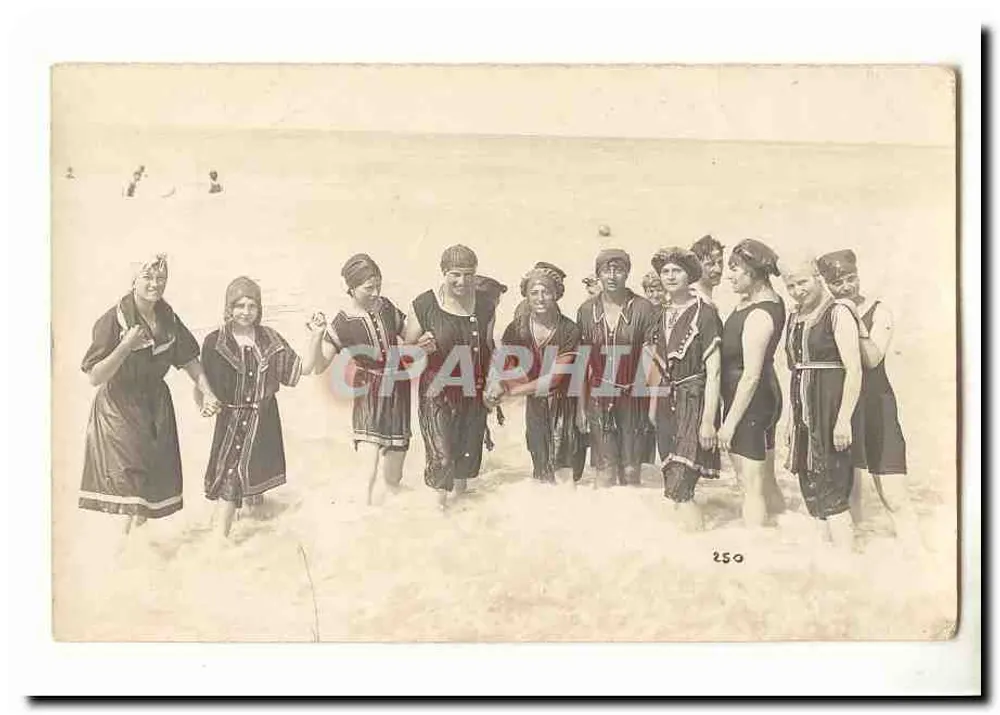 Grupo de mujeres en trajes de baño — playa — serie 250 - Anverso