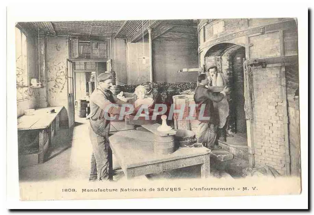 Nationalmanufaktur von SÈVRES — Das Einladen — M. V. - Vorderseite