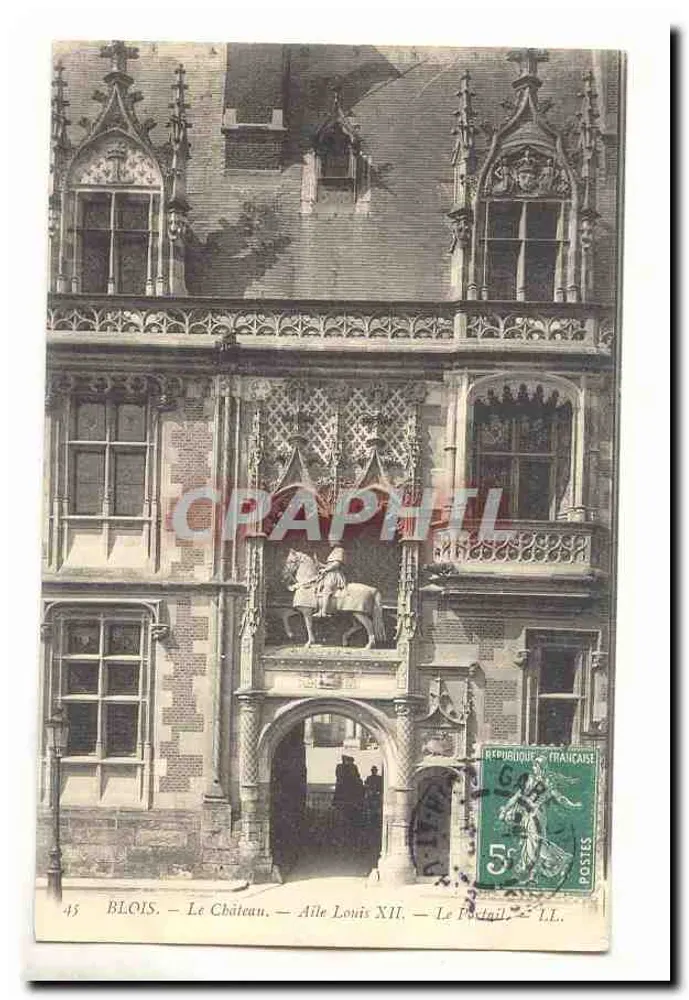 Blois — Das Schloss — Flügel von Louis XII — Der Portal — LL. - Vorderseite