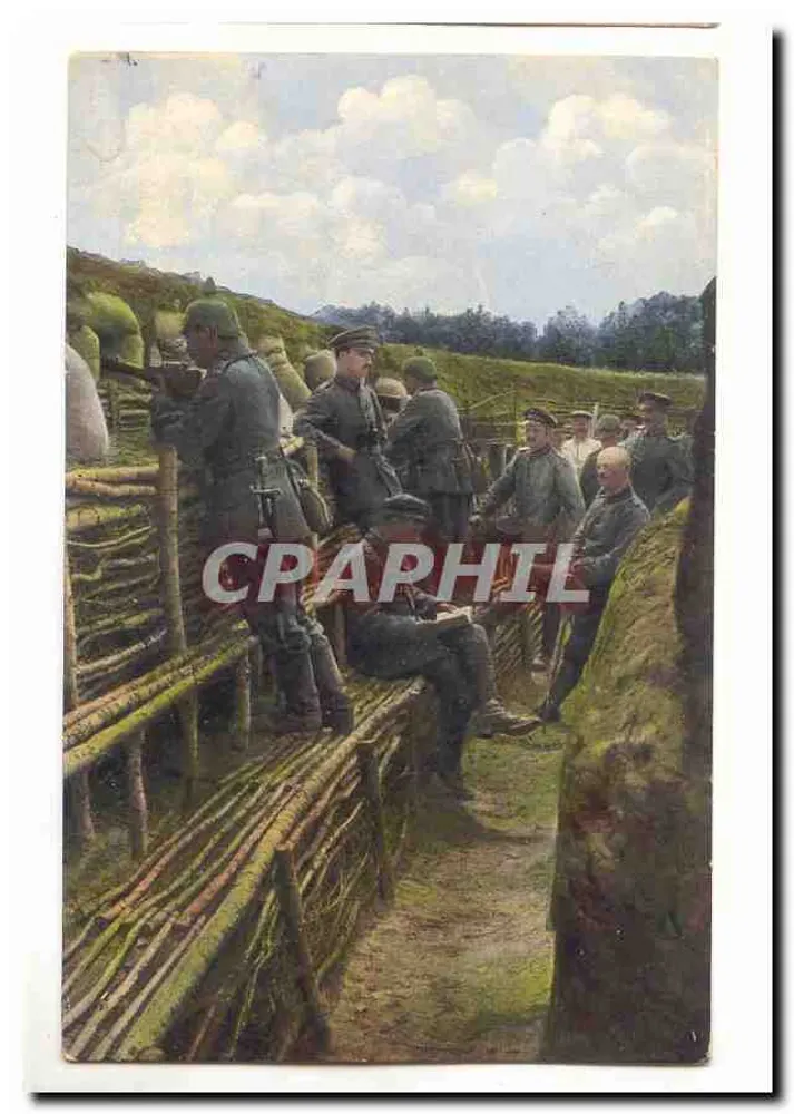 Soldaten in Schussposition — Kriegsszene - Vorderseite