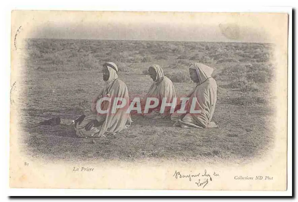Die Gebete — drei Männer in traditioneller Kleidung — Sammlung ND Phot - Vorderseite