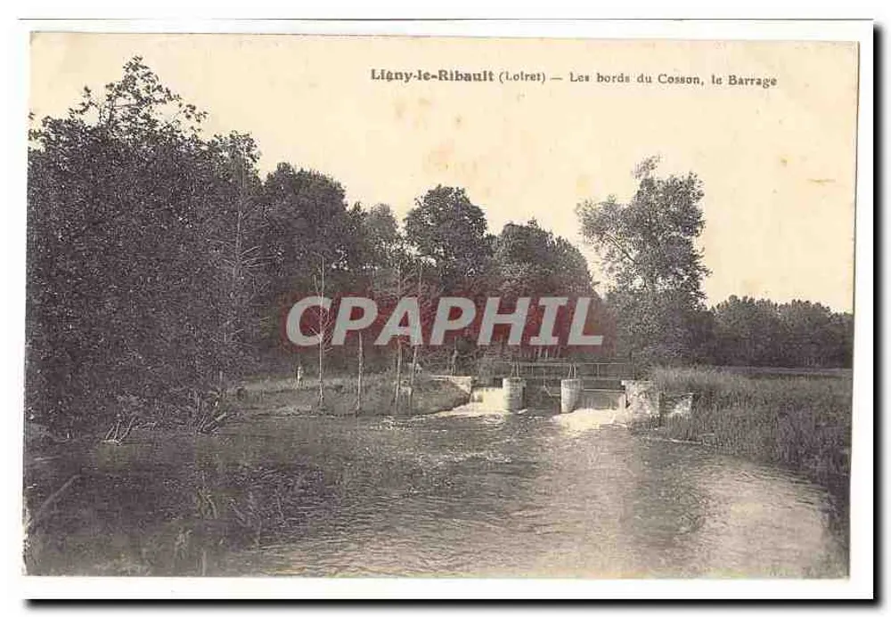 Liègny-le-Ribault (Lotret) — Die Ufer des Cosson, der Staudamm - Vorderseite