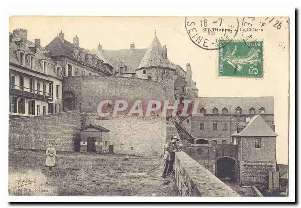 O Castelo — Dieppe — Editor E. F. Leduc - Frente