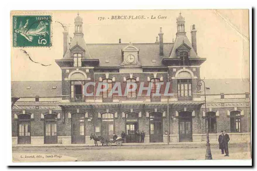 Berck-Plage - A Estação — L. Journh, editor, Berck-Plage - Frente