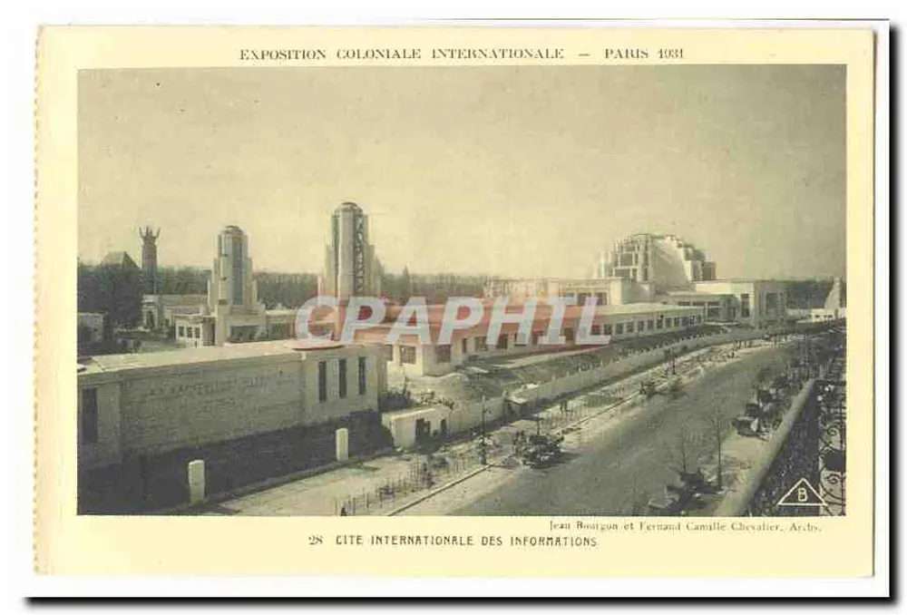 Internationale Kolonialausstellung — Paris 1931 — Cité Internationale des Informations — Jean Bourgon und Fernand Camille Chevalier, Archys - Vorderseite