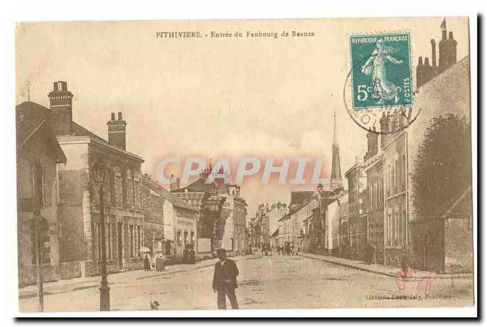 Pithiviers - Entrada do Faubourg de Beauce — Livraria Lamy-Jaly, Pithiviers - Frente