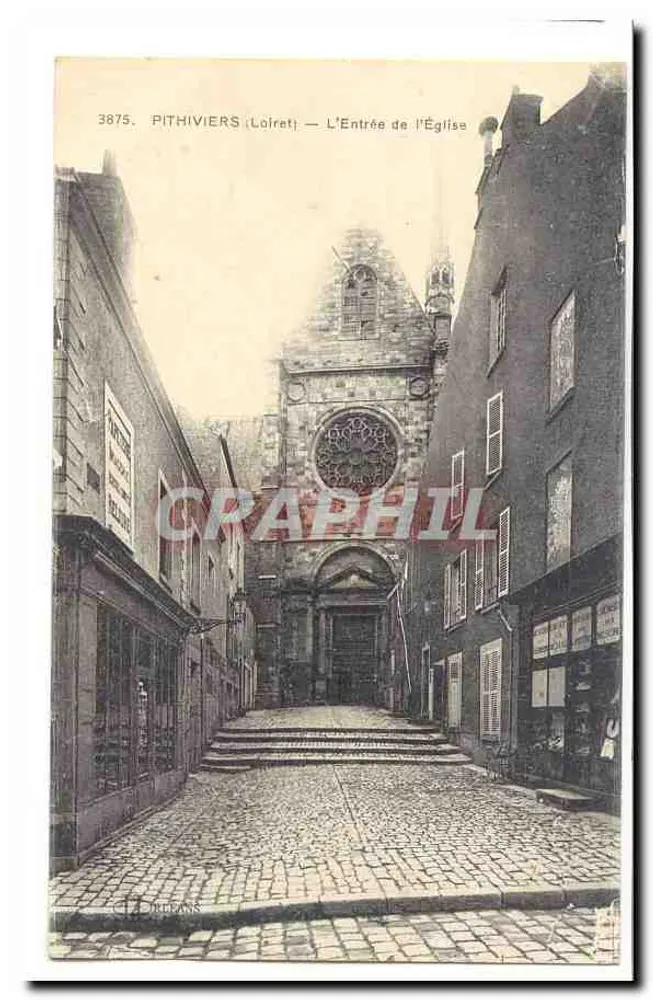 Pithiviers (Loiret) — A Entrada da Igreja - Frente