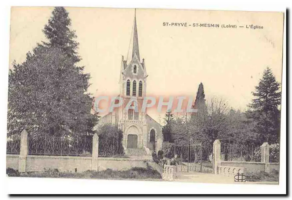 St-Pryvé-St-Mesmin (Loiret) — A Igreja — editor D. Dileaux - Frente