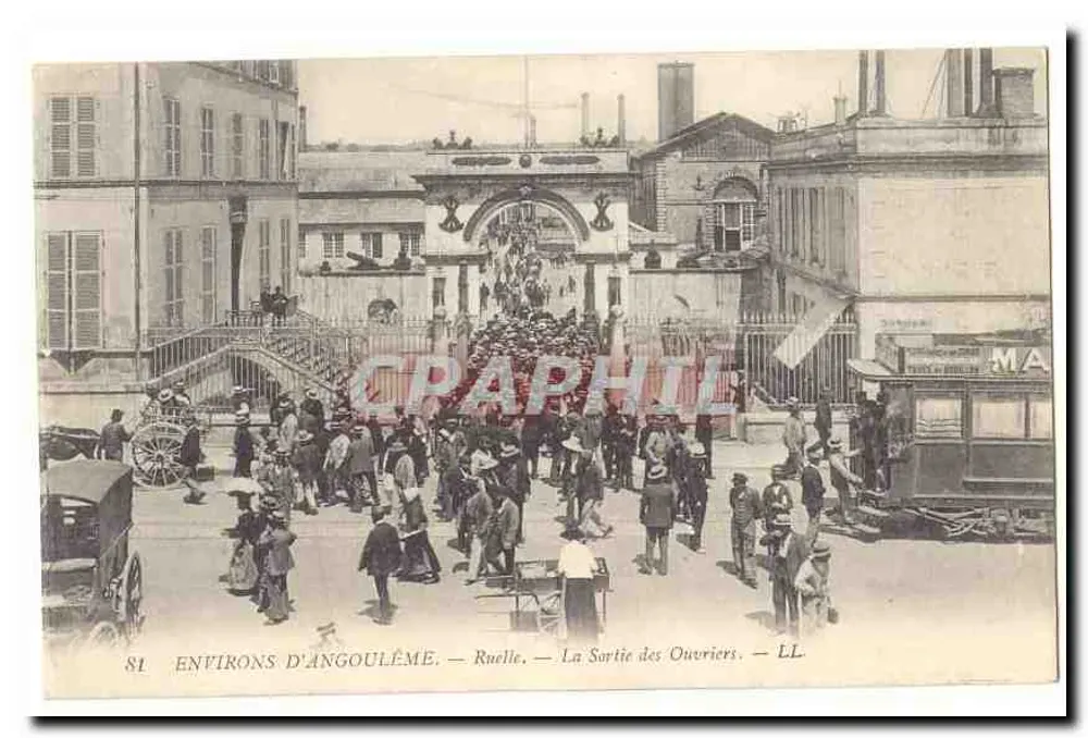 Umgebung von Angoulême — Gasse — Ausgang der Arbeiter — LL - Vorderseite