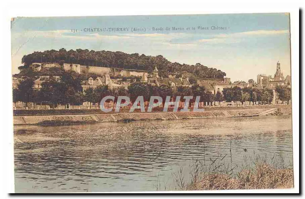 Château-Thierry (Aisne) — Ufer der Marne und das Alte Schloss — Verlag: L. J. T. - Vorderseite