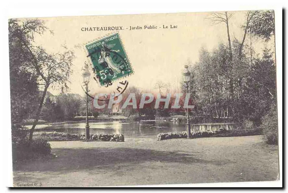 Châteauroux - Jardim Público - O Lago - Frente