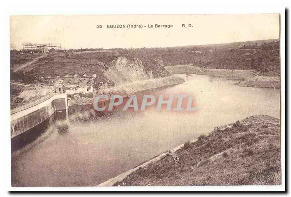 Eguizon (Indre) — O Barragem — R.D. n°35 - Frente