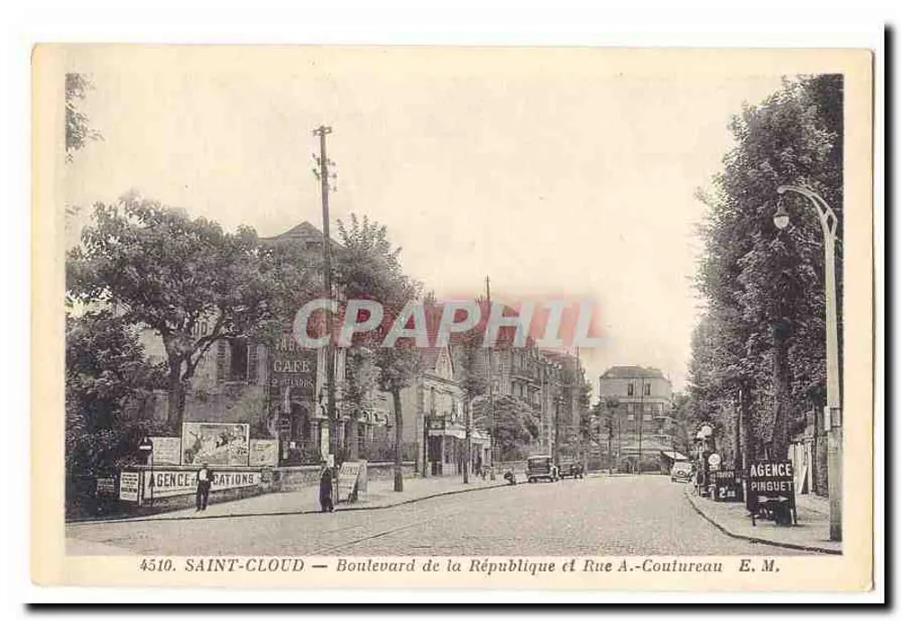 SAINT-LOUD — Boulevard de la République y Rue A.-Coutureau — E. M. - Anverso