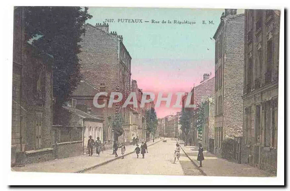 Puteaux — Rue de la République — E.M. n°7697 - Frente