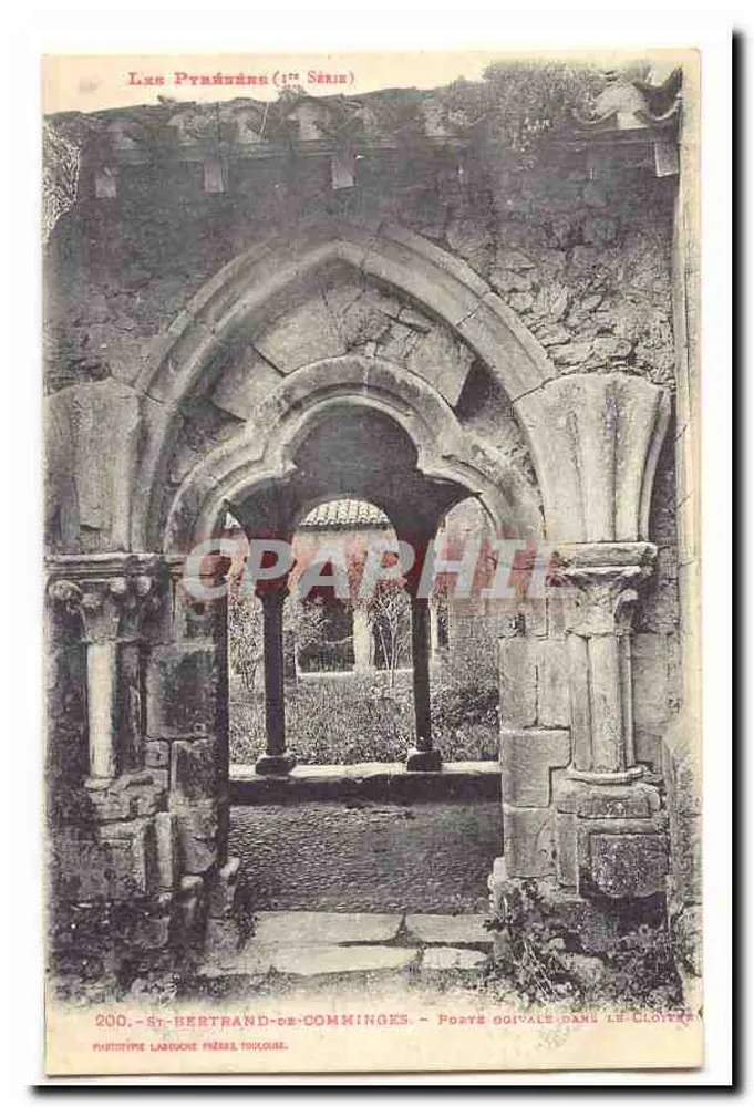 St-Bertrand-de-Comminges — Porta ogival no claustro — Phototype Labouche Frères, Toulouse - Frente