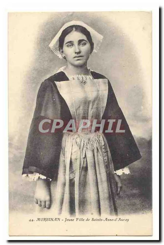 Junge Frau aus Sainte-Anne-d'Auray — Morbihan — unbekannter Verlag, Nr. 44 - Vorderseite