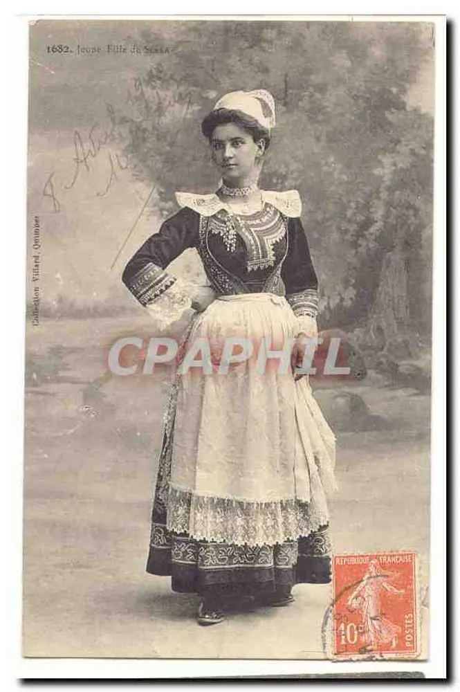 Jovem Menina da Saxônia — Coleção Villard, Annovier — n° 1682 - Frente