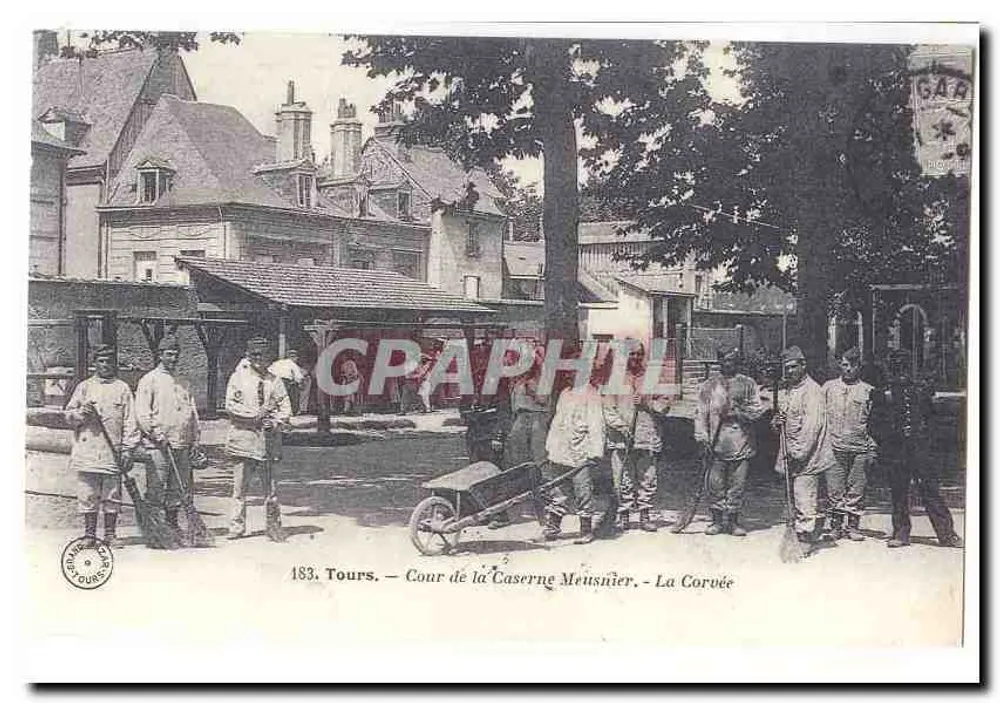 Tours — Cour de la Caserne Meusnier — La Corvée — Verlag G. Duret, n° 483 - Vorderseite