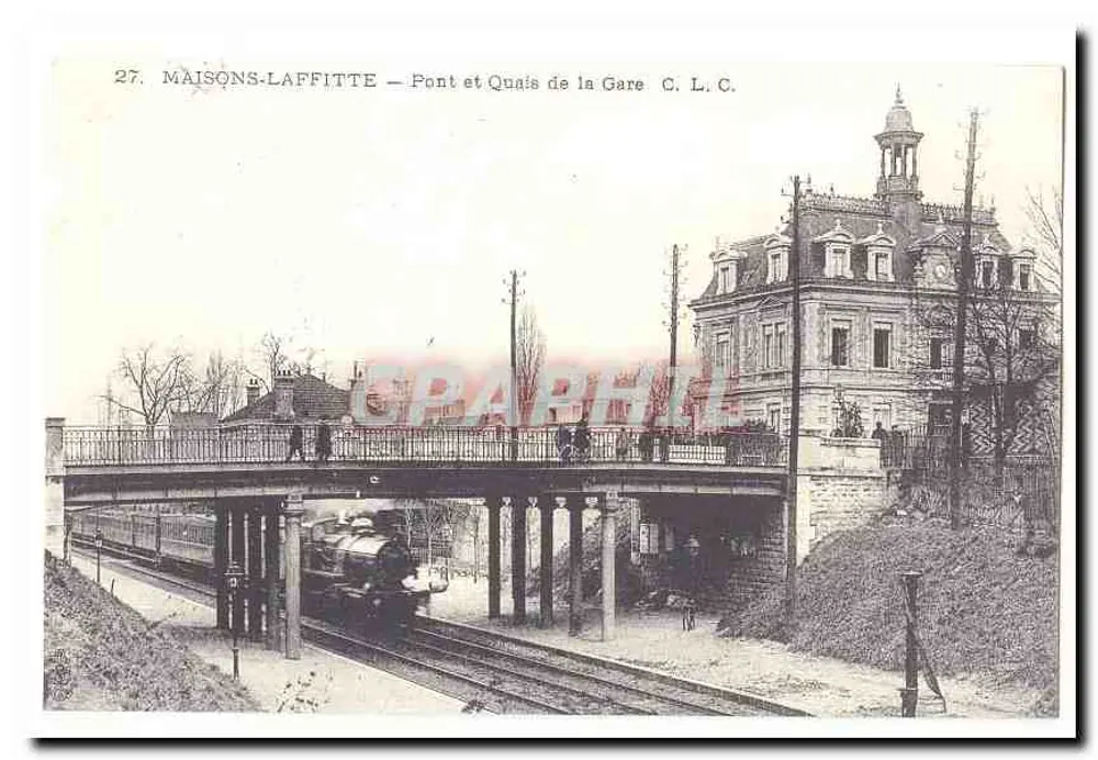 Maisons-Laffitte — Brücke und Kai der Station — C. L. C. - Vorderseite