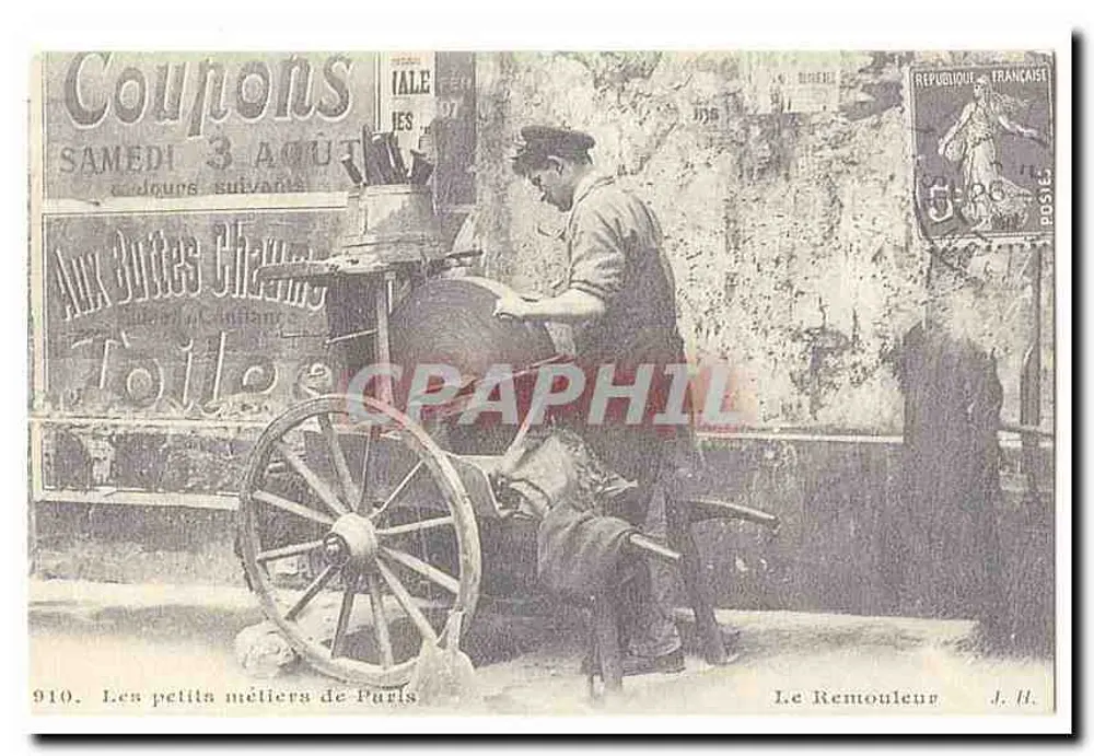 Der Radschleifer — Die kleinen Handwerke von Paris — J. H. - Vorderseite
