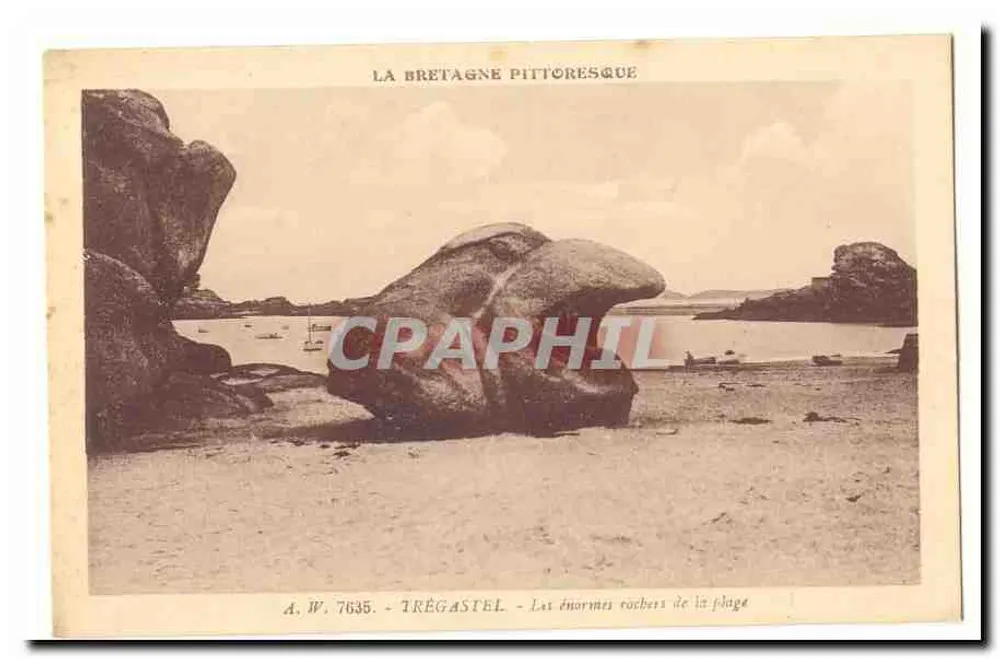 Trégastel — Die riesigen Felsen der Strand — A.W. 7635 - Vorderseite