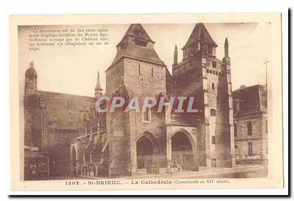 St-Brieuc — Die Kathedrale (Im 12. Jahrhundert begonnen) - Vorderseite