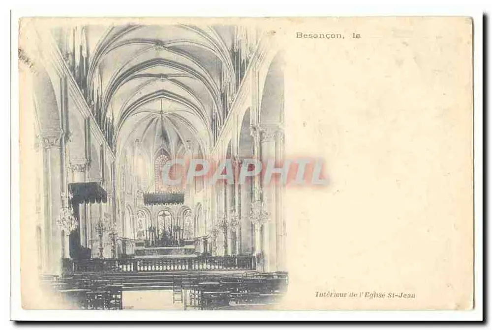 Besançon, o Interior da Igreja de São João — visão da abside e do coro - Frente