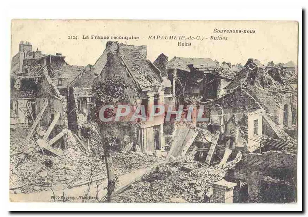 Bapaume (P.-de-C.) — Ruinen nach dem Krieg — Phot-Express, Tils, Paris - Vorderseite
