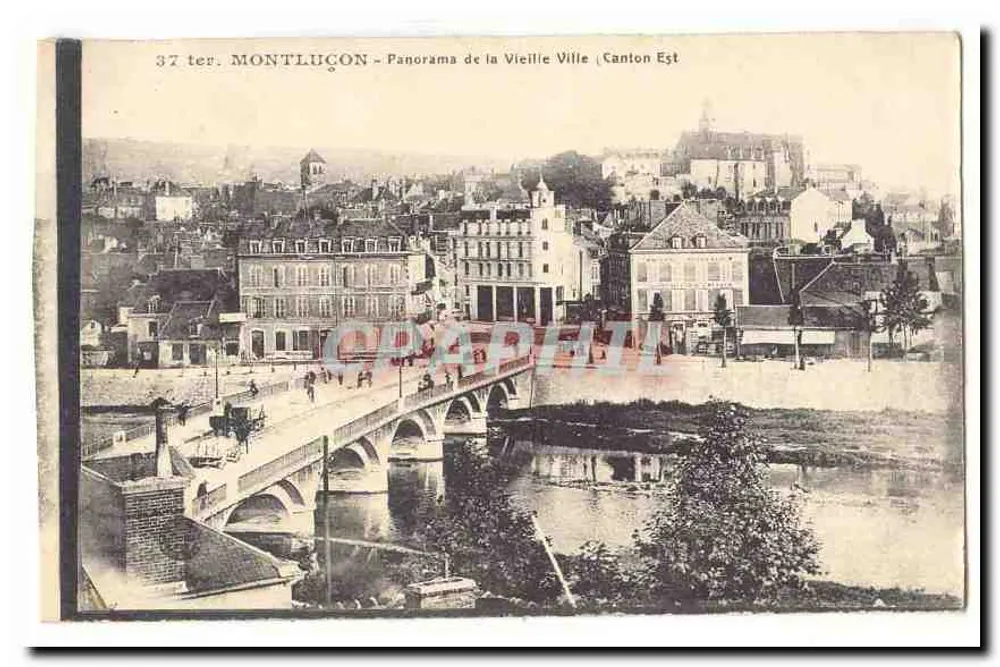 Montluçon - Panorama der Altstadt (Ostbezirk) — 37 ter - Vorderseite