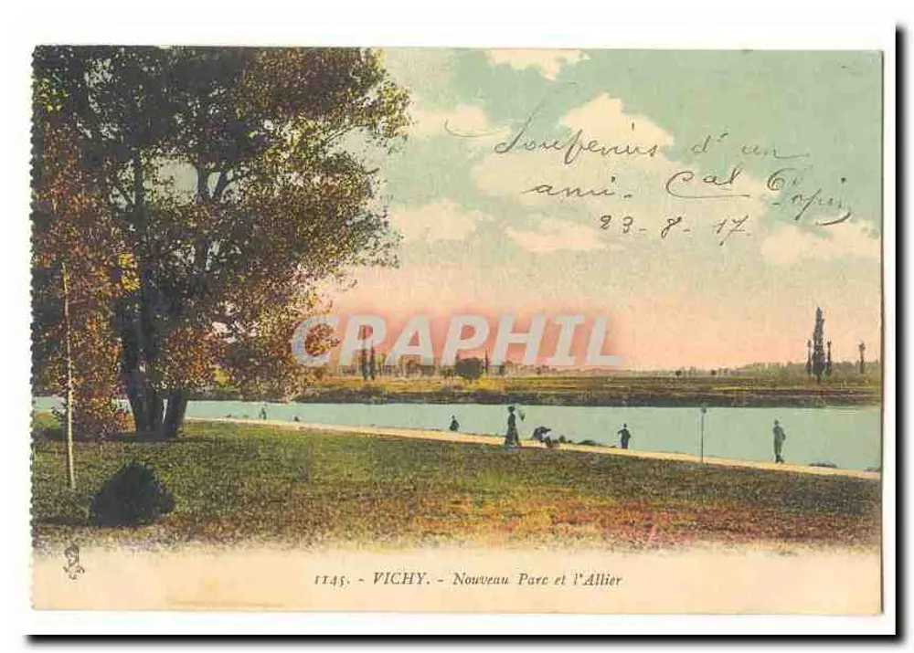 Vichy - Novo Parque e o rio Allier — editor C. L. P. n° 1745 - Frente