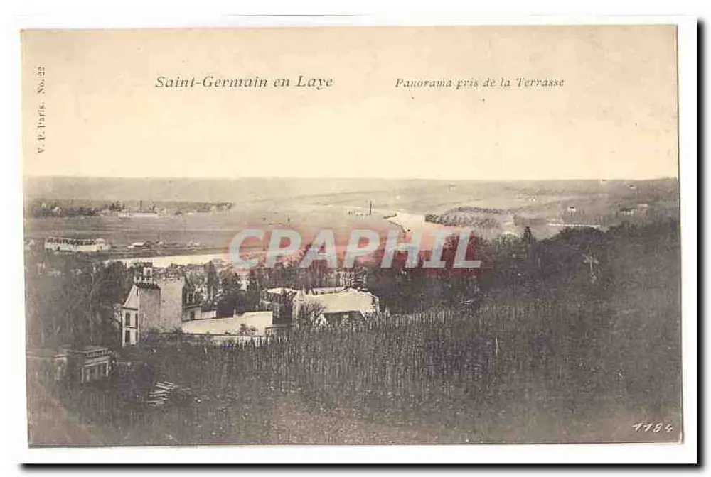 Saint-Germain en Laye — Panorama tirado da Terrasse — V. Le Barrès, No. 24 - Frente