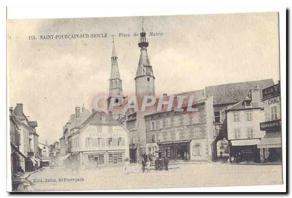 Saint-Pourçain-sur-Sioule — Platz des Rathauses — Edit. Zahn, St-Pourçain - Vorderseite