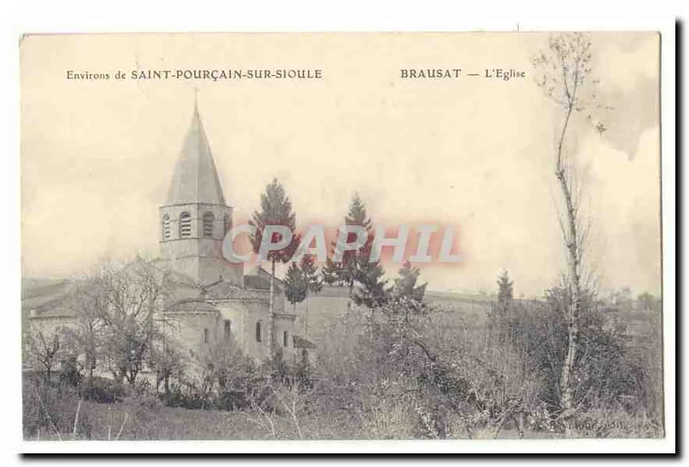 Brausat — Die Kirche — Umgebung von Saint-Pourçain-sur-Sioule - Vorderseite