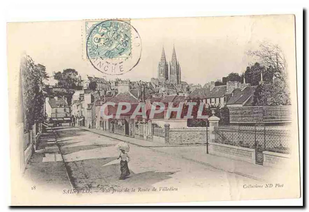 Saint-Lô — Ansicht vom Route de Villedieu — Sammlung ND Phot, n°18 - Vorderseite
