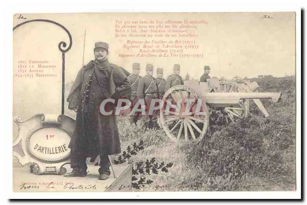 Regiment de l'Artillerie du Roi — 1er D'ARTILLERIE — A. Breguet & Cie - Recto